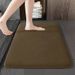 Water Absorbent Dirt Resistant Anti-Slip Mat Solid Color Coral Fleece Foot Mat Bathroom Floor Mat Bathroom Door Mat Home Decor Deko Arredamento_maomaolike.com