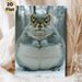 Chubby Squirrel Painting Poster, Adorable Realistic Winter Woodland Scene Poster, Warm Whimsical Decor Piece For Living Room, Bedroom And Office_maomaolike.com