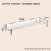 New Computer Heightening Rack Acrylic Monitor Stand Office Desktop Storage Laptop Organizer_maomaolike.com