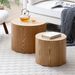 Round Coffee Table Set Of 2, Nesting Coffee Tables For MDF With Veneer .for Living Room,office,bedroom,Natural, 4Colors NATURAL_maomaolike.com