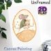 Bedtime Mouse With Bunny Painting Poster, Warm-toned Cute Cartoon Style Poster, Cozy Gentle Design With Star Details, Ideal For Bedroom_maomaolike.com