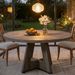 Farmhouse Dining Table, Round Wooden Kitchen Dinner Table For 4 People_maomaolike.com
