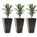 Outsunny Set Of 3 Tall Planters With Drainage Hole, 28" Outdoor Flower Pots, Indoor Planters For Porch Patio And Deck, Brown_maomaolike.com