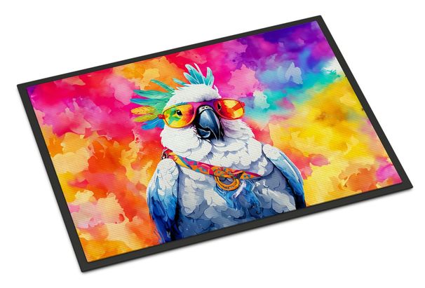 Hippie Animal Cockatoo Doormat Front Door Mat Indoor Outdoor Rugs For Entryway, Non Slip Washable Low Pile, 24H X 36W_maomaolike.com