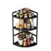 Kitchen Storage Countertop Triangle Corner Spice Organizer Multi-Functional Seasoning Rack_maomaolike.com