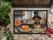 Border Terrier Fall Kitchen Pumpkins Doormat Front Door Mat Indoor Outdoor Rugs For Entryway, Non Slip Washable Low Pile, 24H X 36W_maomaolike.com