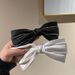 Exquisite big bow high-grade rhinestone hairpin hairband simple diamond-studded temperament spring clip hairpin ponytail clip for women_maomaolike.com