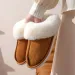 2024 Winter Warm Flat Fur Slippers Women Faux Suede Fluffy Furry Home Slides Woman Comfort Non Slip Indoor Floor Cotton_maomaolike.com