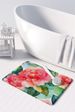 Alabama Camellia In Watercolor Memory Foam Kitchen Mat Machine Washable Anti-Fatigue Mat Cushion Comfort Bath Mat Or Kitchen Rug_maomaolike.com