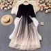 Women's Clothing new mesh dress female design sense splicing slim waist medium length first love fairy dress_maomaolike.com
