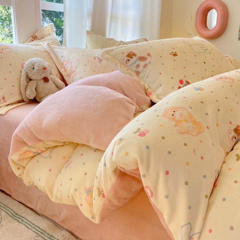 Thickened 200g Milk Velvet Four-Piece Set_maomaolike.com