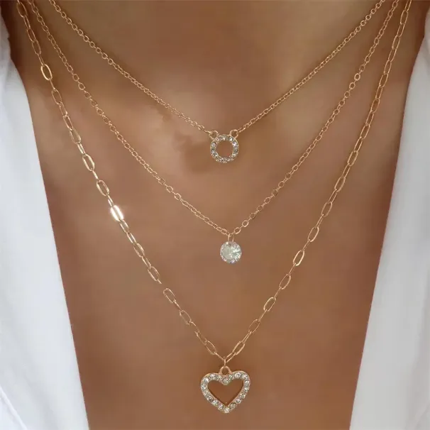 Vintage Punk Gold-plate Thick Chain Head Portrait Coin Pendant Necklace For Women Fashion Multilevel Geometric Hip Hop_maomaolike.com