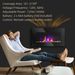 28.5" 1450W Electric Wall-Mounted Fireplace With Flame Effect, 7 Color Background Light, Black_maomaolike.com