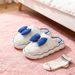 Bowknot Cotton Slippers-Pink&Blue_maomaolike.com