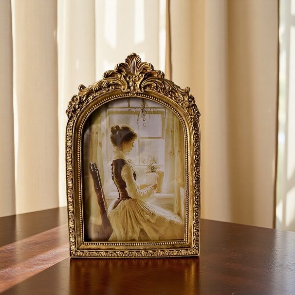 Arched Resin Photo Frame Stand, American And European Style 6inch 7inch 8inch Wall-mounted Picture Empty Frame, Vintage_maomaolike.com