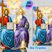 Holy Trinity Painting Poster, Vibrant Orthodox Religious Icon Style Poster, Solemn Spiritual Artwork Ideal For Church, Home Prayer Space_maomaolike.com