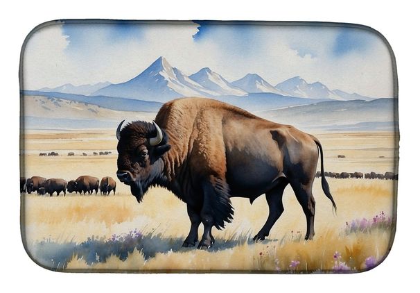 Prairie Bison Dish Drying Mat Absorbent Dish Drying Mat Pad For Kitchen Counter Dish Drainer Mat For Countertop, 14 X 21", Multicolor_maomaolike.com