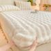 Thickened Bubble Bunny Plush Single Piece Winter Cover Bed Sheet Milk Coral Fleece Mattress Protector_maomaolike.com