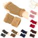 Unisex Warm wool cloth with soft nap is knitted gloves wristbands fingerless gloves with velvet the cold wool false sleeves gauntlets_maomaolike.com