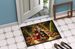 Tibetan Mastiff And Santa Claus Doormat Front Door Mat Indoor Outdoor Rugs For Entryway, Non Slip Washable Low Pile, 24H X 36W_maomaolike.com