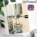 Coffee Brewing Painting Poster, Warm-toned Textured Oil Painting Poster, Showcases Coffee Pouring Into Striped Cup, Cozy Decor Ideal For Kitchen And_maomaolike.com