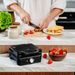 2000W 2-Waffle Waffle Plant Liquid Temperature Control Non-stick Plates Grooves For Excess Dough 2 Lights_maomaolike.com