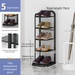 Narrow Multi-layer Iron Art Shoe Cabinet For Home And Dormitory, Simple And Multifunctional Folding Iron Art Storage Rack_maomaolike.com