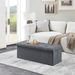 Folding Storage Ottoman Bench, Ottoman Foot Rest, End Of Bed Bench, Storage Chest, For Living Room, Bedroom, Entryway, 43 Inches, Gray_maomaolike.com