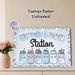 Hydration Station Painting Poster, Cute Cartoon Water Bottles & Ice-textured Lettering Poster, Reminds People To Stay Hydrated, Ideal For Office_maomaolike.com