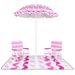 4 Pieces Beach Umbrella With 2 Foldable Chairs And Picnic Blanket Carrying Bag Set Premium Canopy With Silver Coating Offers UPF 50+_maomaolike.com