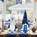Hanukkah Gnomes Decorations For Home Indoor, Hanukkah Menorah Plush Decor, Jewish, Chanukah Ornaments Jewish Decorations For Party, Table And Tiered Tray Decor_maomaolike.com