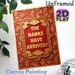 Chinese Ornate Themed "The Nanke Have Arrived" Painting Poster, Luxe Red & Gold Intricate Paisley & Cloud Motif Poster, Elegant Decor Piece Ideal For_maomaolike.com