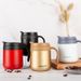Simple Solid-color Coffee Insulated Cup With Handle Wide-mouthed Stainless Steel Office Large-capacity Mug_maomaolike.com