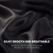6-Piece King Satin Sheet Set Black Silky Sheets | Luxury Similar To Silk Bed Sheets Bedding Set, Includes 1 Deep Pocket Satin Fitted Sheet_maomaolike.com
