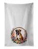 Boxer And Flowers Kitchen Towel Set Of 2 White Dish Towels Decorative Bathroom Hand Towel For Hand, Face, Hair, Yoga, Tea, Dishcloth, 19 X 28", White_maomaolike.com