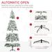 9' Tall Unlit Snow Flocked Pine Artificial Christmas Tree With Realistic Branches, Green_maomaolike.com