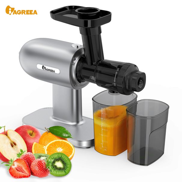 IAGREEA Horizontal Slow Juicer, An Electric Juicer For Fruits And Vegetables, Has A Reverse Function, Easy To Clean, Suitable For Daily Juice And Vegetable Juice Extraction_maomaolike.com