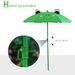 Folding Kids Table And Chair Set, Picnic Table With Frog Pattern Removable & Height Adjustable Sun Umbrella For Garden, Backyard, Green_maomaolike.com