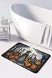 La Catrina Skeleton Spooky Halloween Memory Foam Kitchen Mat Machine Washable Anti-Fatigue Mat Cushion Comfort Bath Mat Or Kitchen Rug_maomaolike.com