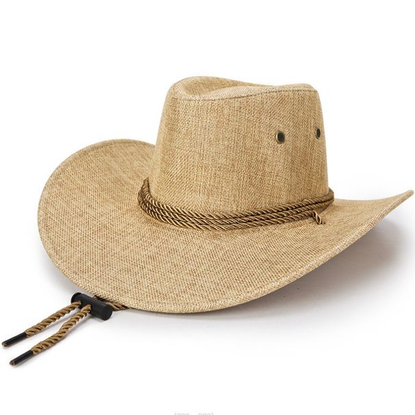 Unisex Western cowboy hat Suede outdoor visor for men riding hat overhang hat_maomaolike.com