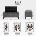 36" Ottoman With Storage, Storage Ottoman Bench With Lift Top And Rubberwood Legs, Linen Upholstered Entryway Bench With Seating For Living Room, Bedroom, Holds Up To 330 Lb, Gray_maomaolike.com
