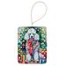 Poodle Christmas Porcelain Ornament Christmas Tree Hanging Decorations For Home Christmas Holiday, Rectangle, Gift, Multicolor_maomaolike.com