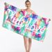 Bath Towel Pink Coconut Tree Printing Adult Bathing Swimming Pure Cotton Beach_maomaolike.com