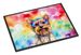 Yorkshire Terrier Hippie Dawg Doormat Front Door Mat Indoor Outdoor Rugs For Entryway, Non Slip Washable Low Pile, 24H X 36W_maomaolike.com