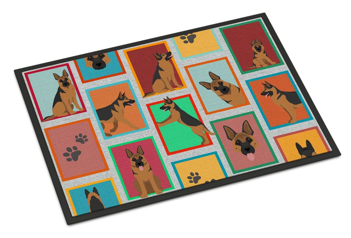 Lots Of German Shepherd Doormat Front Door Mat Indoor Outdoor Rugs For Entryway, Non Slip Washable Low Pile, 24H X 36W_maomaolike.com