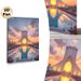 Azadi Tower Sunset Painting Poster, Warm-toned Urban Scenic Reflection Poster, Peaceful Cityscape Artwork Suitable For Living Room, Office Wall Decor_maomaolike.com