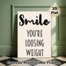 Weight Loss Motivational Painting Poster, Minimalist Black & White Typography Poster, Uplifting Quote To Encourage Progress, Ideal For Gym, Home Wall_maomaolike.com