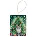 La Perm Cat By The Christmas Tree Porcelain Ornament Christmas Tree Hanging Decorations For Home Christmas Holiday, Rectangle, Gift, Multicolor_maomaolike.com