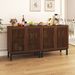 Buffet Cabinet With Storage 32" Wooden Sideboard Coffee Bar Station Anti-toppling Devices Keep Electronic Wires_maomaolike.com