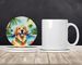 Golden Retriever Luau Large Sandstone Coasters Pack Of 4 Absorbent Round Coasters Decor Gifts For Men Or Women, 4 In, Multicolor_maomaolike.com